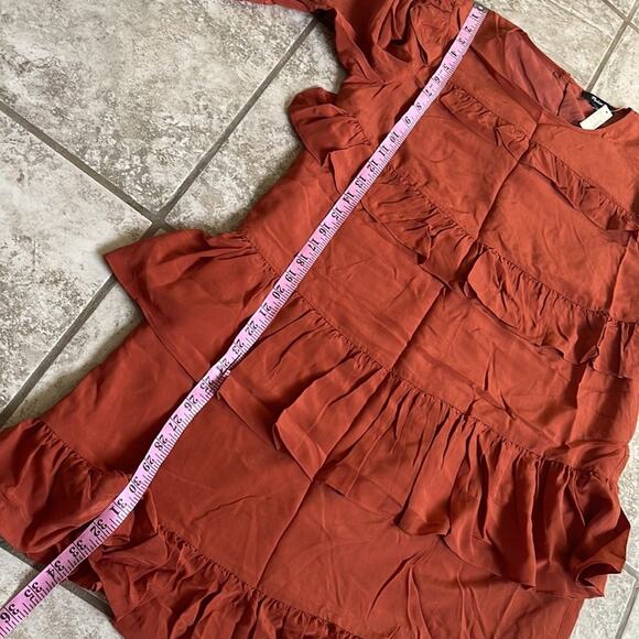 Madewell Rust Ruffle Dress - Picture 7 of 9